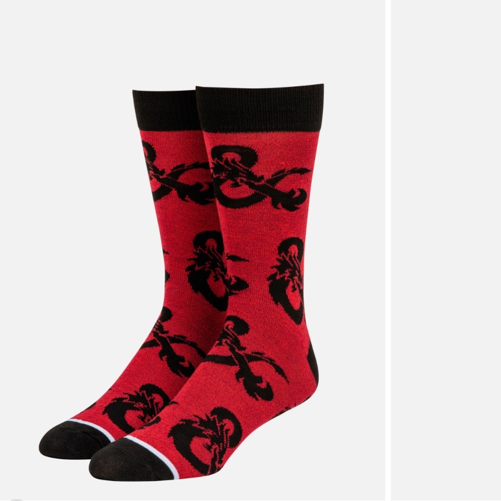 Dungeons and dragons tall socks